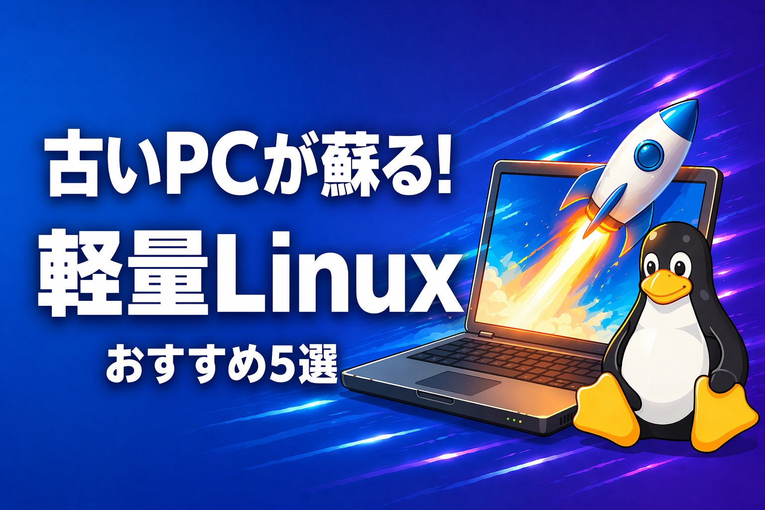 古いPCが蘇る軽量Linuxおすすめ5選のアイキャッチ画像