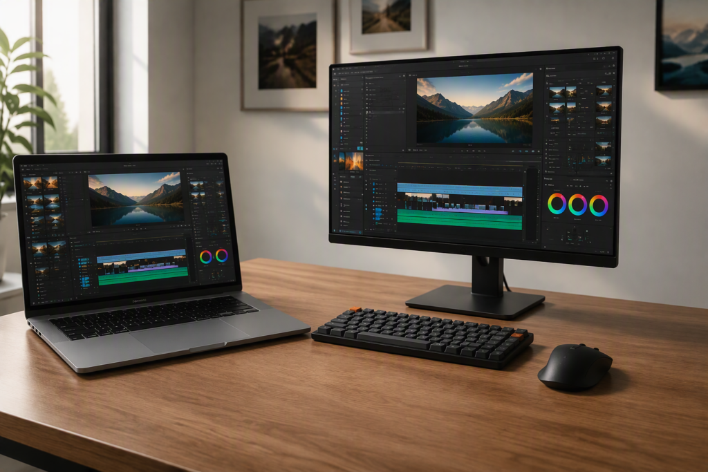 動画編集におすすめのPCスペックと編集環境のイメージ