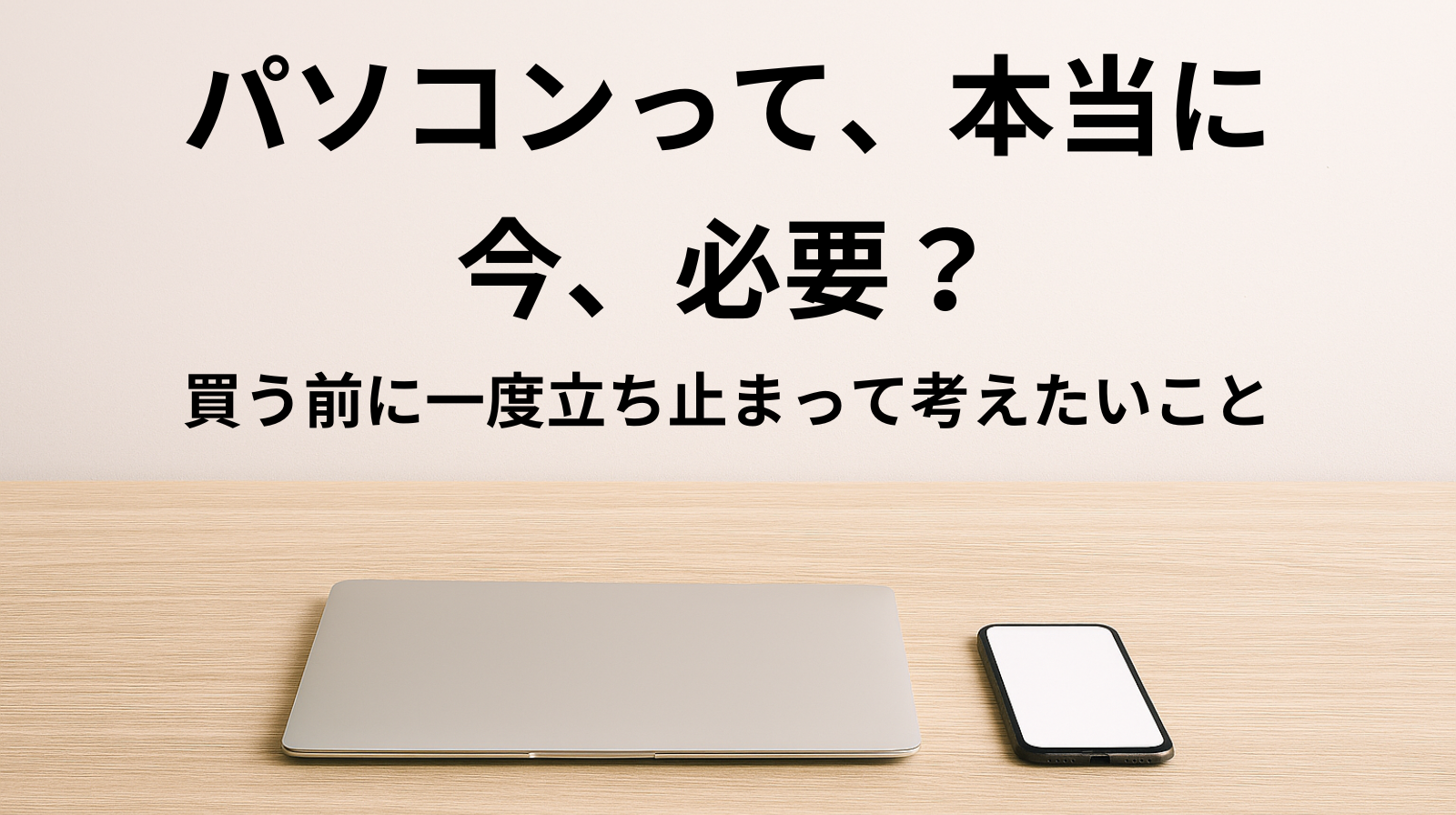 パソコンって本当に今必要？買う前に迷っている人のための考え方