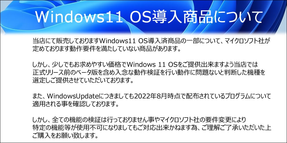 Windows11注意事項