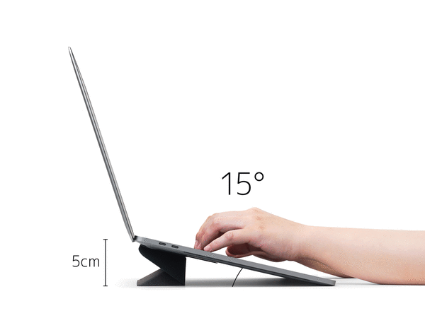 その他 【単品購入不可】ORIGAMI STAND for Laptop(チャコールグレー) AM-OSLT-CG